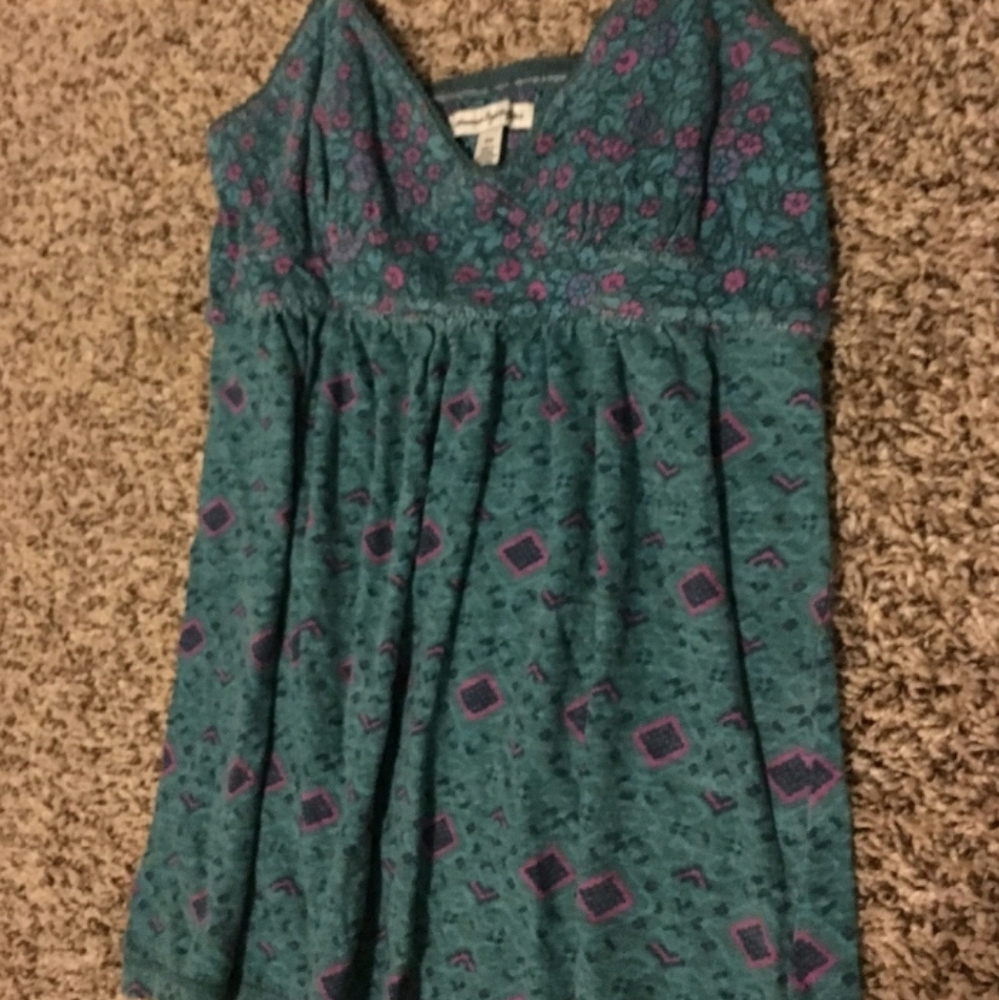 American Eagle Outfitters Teal and Purple Tank Top